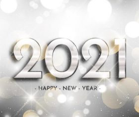 Gray white new year 2021 background vector