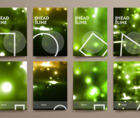 Green background brochure design vector