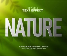 Green gradient background editable text effect vector