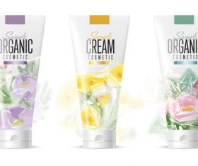 Hand cream cosmetics advertisement vector