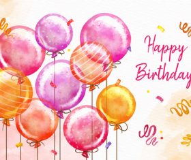 Hand drawn birthday card vector