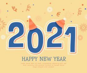 Hand drawn new year 2021background vector