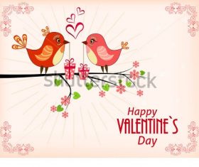 Happy Valentine’s Day greeting card vector