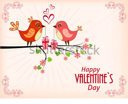 Happy Valentine's Day greeting card vector