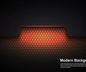 Honeycomb orange red background vector