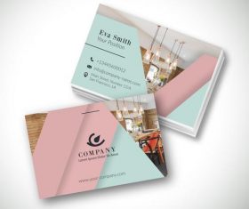 Hotel modern template business card design vector