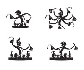 Housekeeper silhouette vector