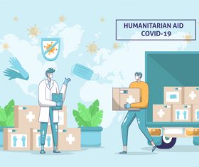 Humanitarian aid covid-19 vector