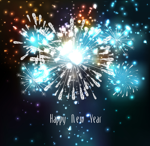 Illustration holiday fireworks vector