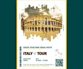 Italy abstract travel poster vector