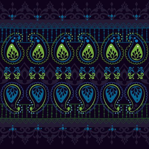 Jewel blue seamless pattern vector
