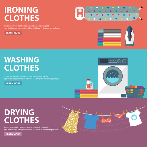Laundry room banner vector