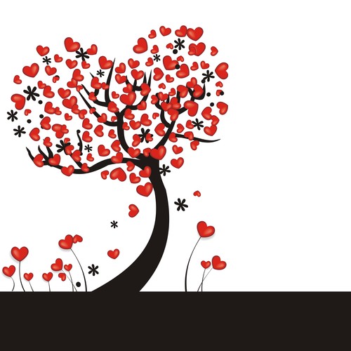 Love tree vector free download
