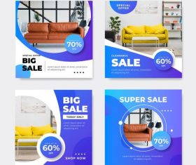 Lowest Price Sofa Promotion Flyer Vector