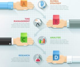 Management time templates of Infographics vector