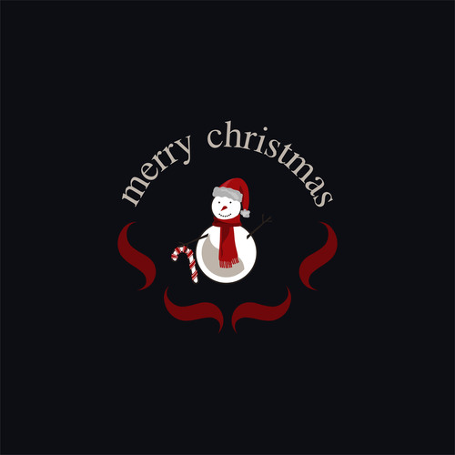 Merry christmas logo design vector