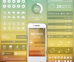 Mobile APP screen design vector