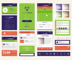 Mobile application screen infographic template vector
