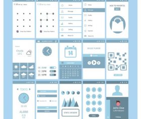 Mobile screen templates design vector
