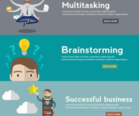 Multitasking information banner vector