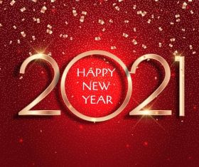 New year 2021 confetti background vector
