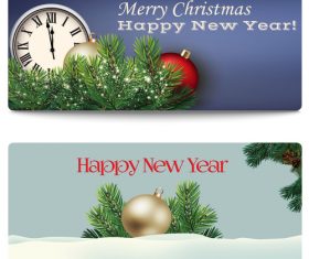 New year and christmas illustrations vector
