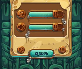 Options game interface design vector