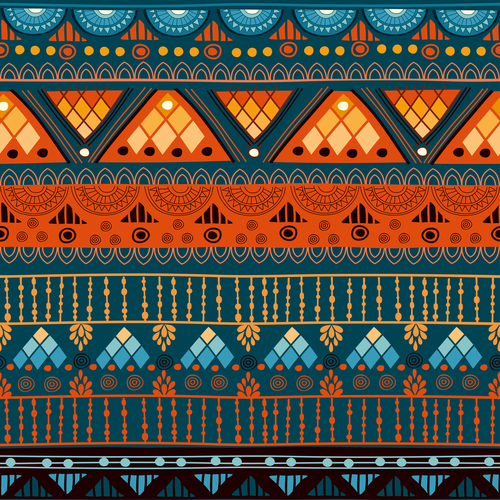 Orange green seamless background pattern vector
