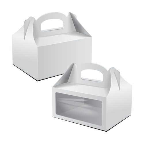 Packaging box with window vector