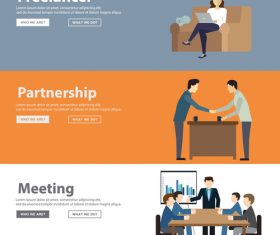 Partnership business banner vector
