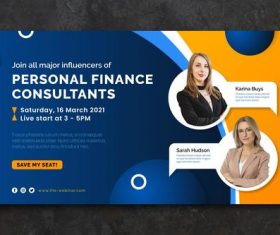 Personal finance consultants template vector