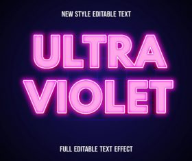 Pink font text style effect vecto