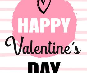 Pink valentine card vector