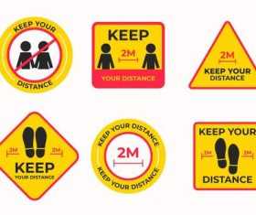 Please keep social distance vector