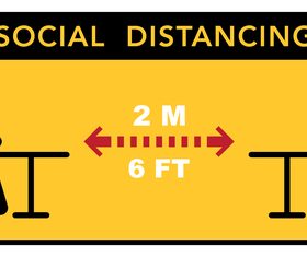 Protect yourself pay attention to social distance vector