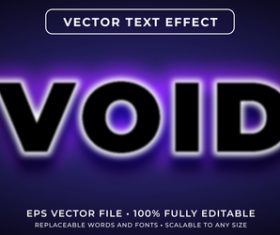 Purple shadow 3d editable text style effect vector