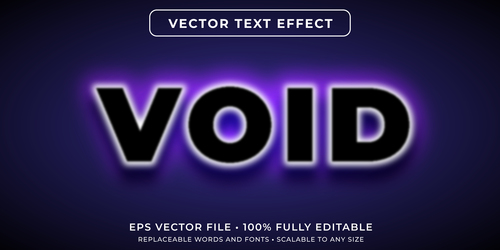 Purple shadow 3d editable text style effect vector