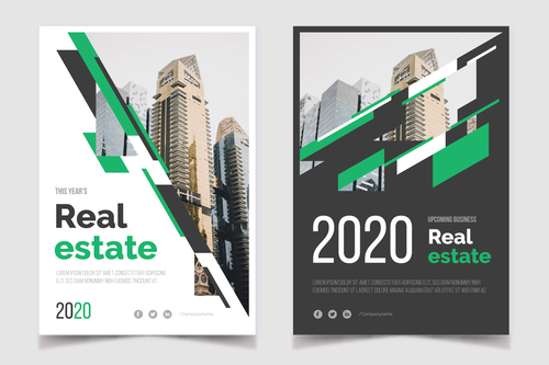 Real estate business poster apartment vector
