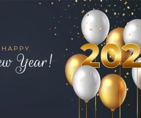 Realistic new year 2021 background vector