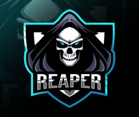 Reaper game mascot design vector