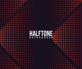 Red black halftone background vector