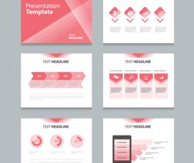 Red business chart information vector