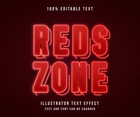 Red editable font effect text vector on brown background