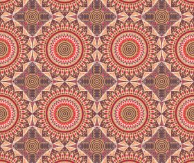 Red geometric ornament seamless pattern vector