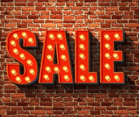 Red wall background sale font vector