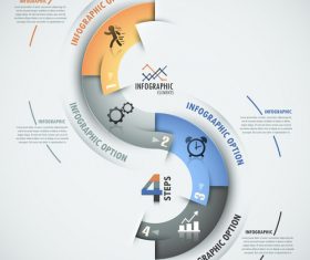 S-shaped templates of Infographics vector