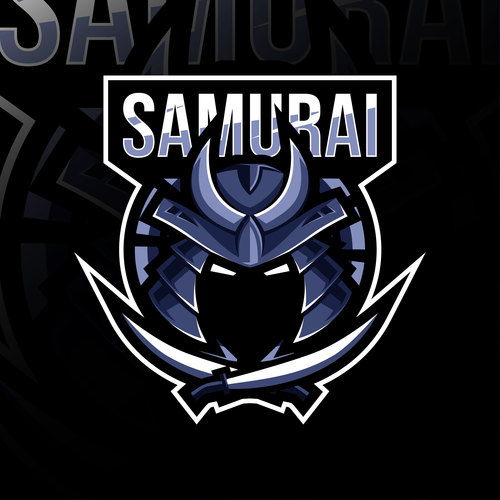 Samurai game mascot design vector