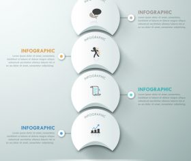 Semicircle templates of Infographics vector