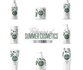Series summer cosmetic vector