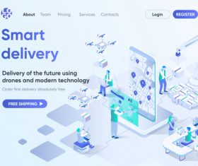 Smart delivery concept vector